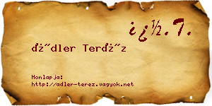 Ádler Teréz névjegykártya